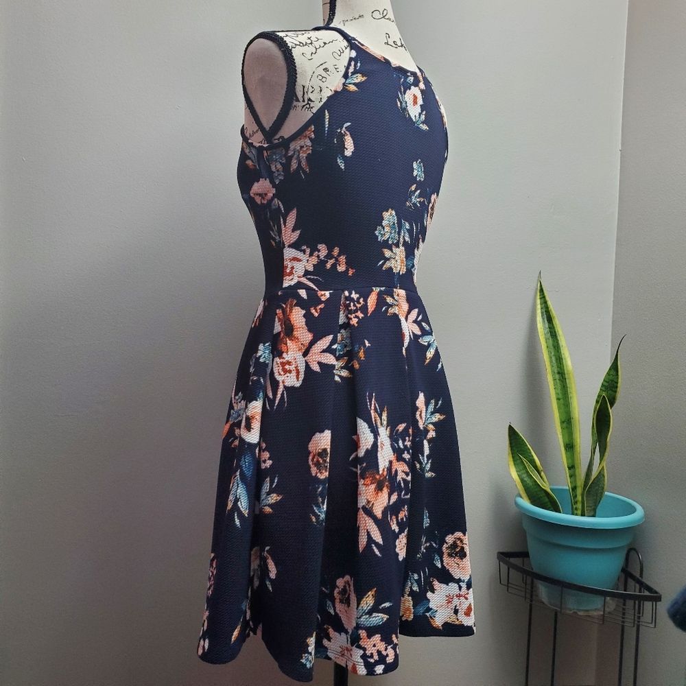 Soprano Floral Black Sleeveless Mini Dress Sz S - Picture 5 of 7
